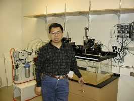  * Ph.D. Student, Yongming Chen, with the Scanner in Ultrasound Room * 